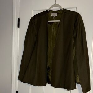 Alberto Makali Dark Olive Women's Wool Cape Jacket